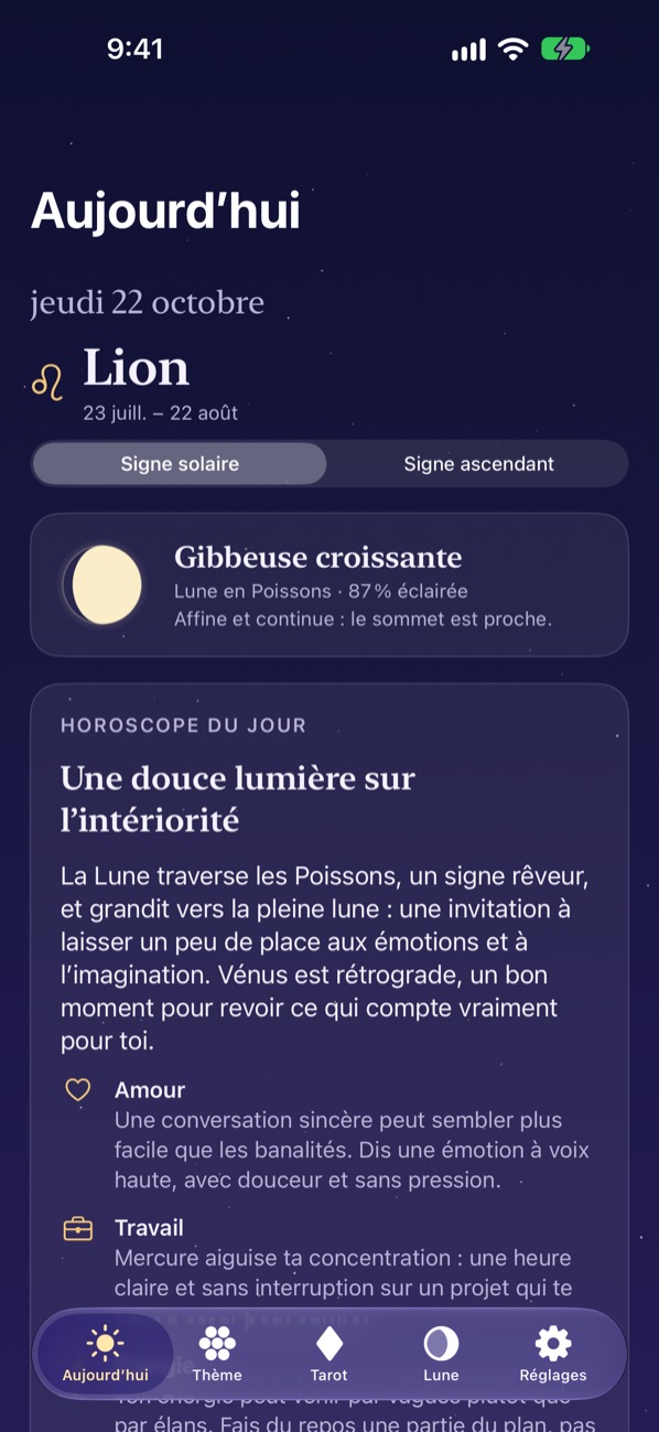Aujourd’hui : la phase de la Lune et un horoscope quotidien pour votre signe