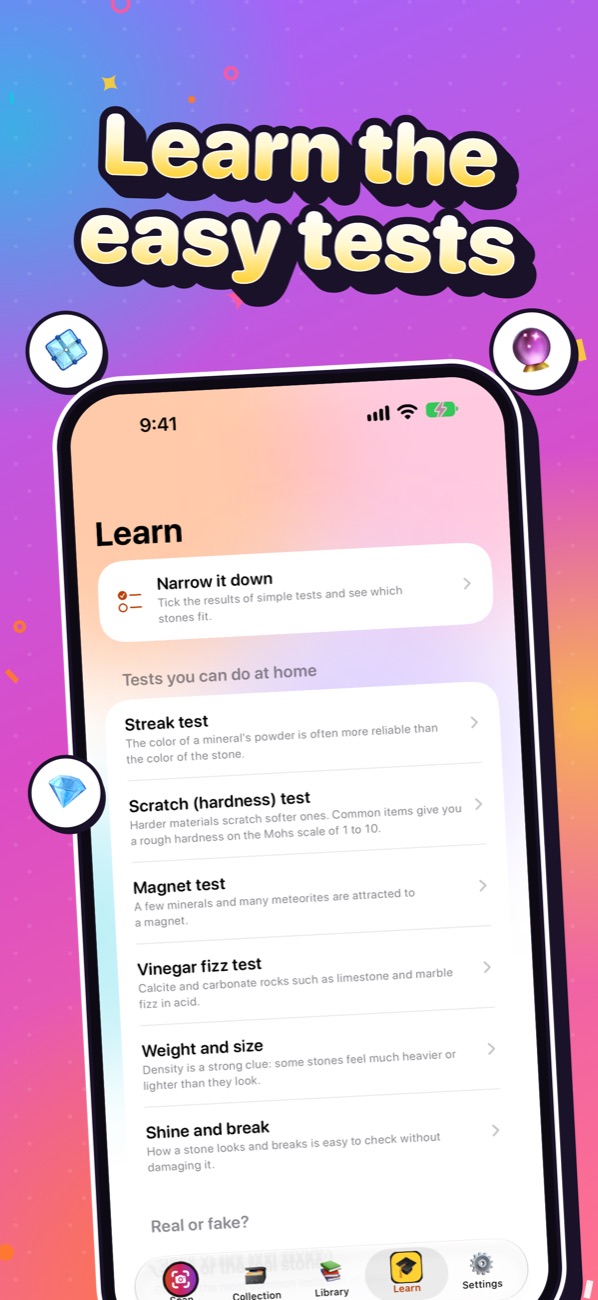 Learn tab: easy tests you can do at home