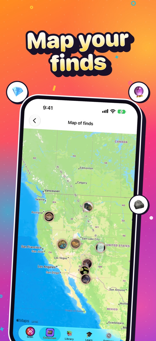 A map of where you found your stones